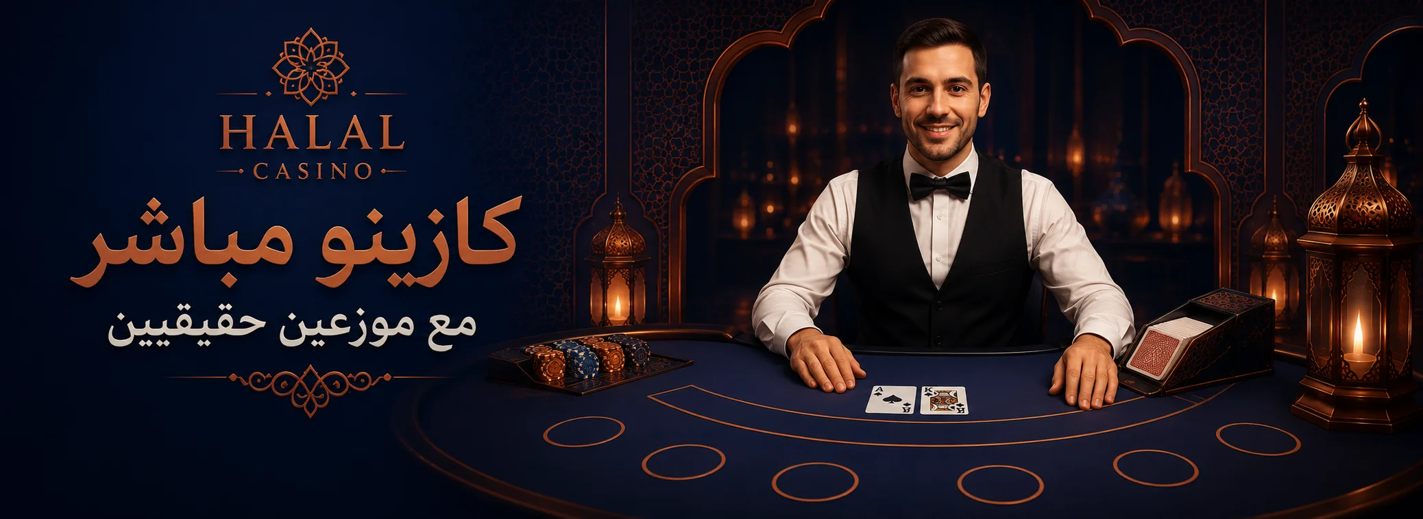 كازينو مباشر مع موزّعين حقيقيين